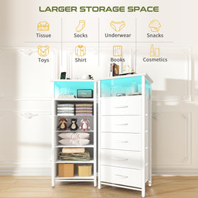 Yoobure vertical dresser maximizes dorm storage in a compact footprint.