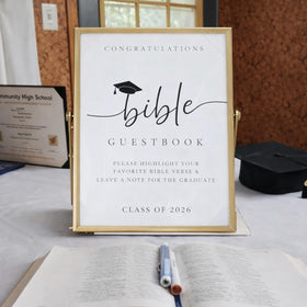 Yookeer Bible guestbook card insert demonstrates memory capture.