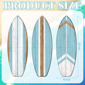 Yookeer blue surfboard decor with triangular hooks for mounting