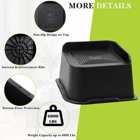 Yookwutar bed risers 3-inch under sofa to create storage space