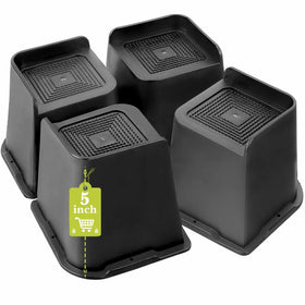 Yookwutar bed risers 5 inch top view illustrating wide contact area for stable support.