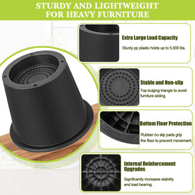 Yookwutar chair riser 4 inch offers non-slip grip for stable seating