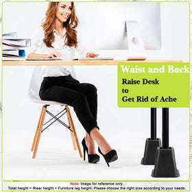 Yookwutar easy-install 6-inch risers for extra under-furniture storage.