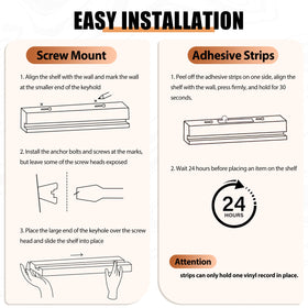 Yoolume no-drill screw option provides secure, durable wall mounting