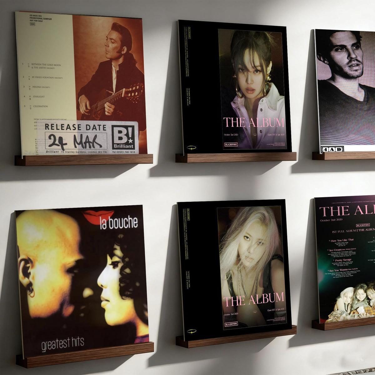 Yoolume six-pack vinyl display for expanding your collection on the wall