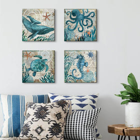 YOOOAHU dolphin wall art enhances seaside vibes in bedroom or hallway.