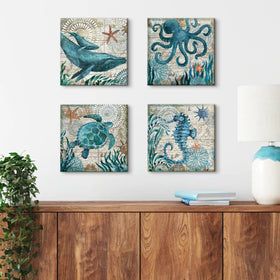 YOOOAHU ocean wall art featuring octopus for dramatic coastal decor.