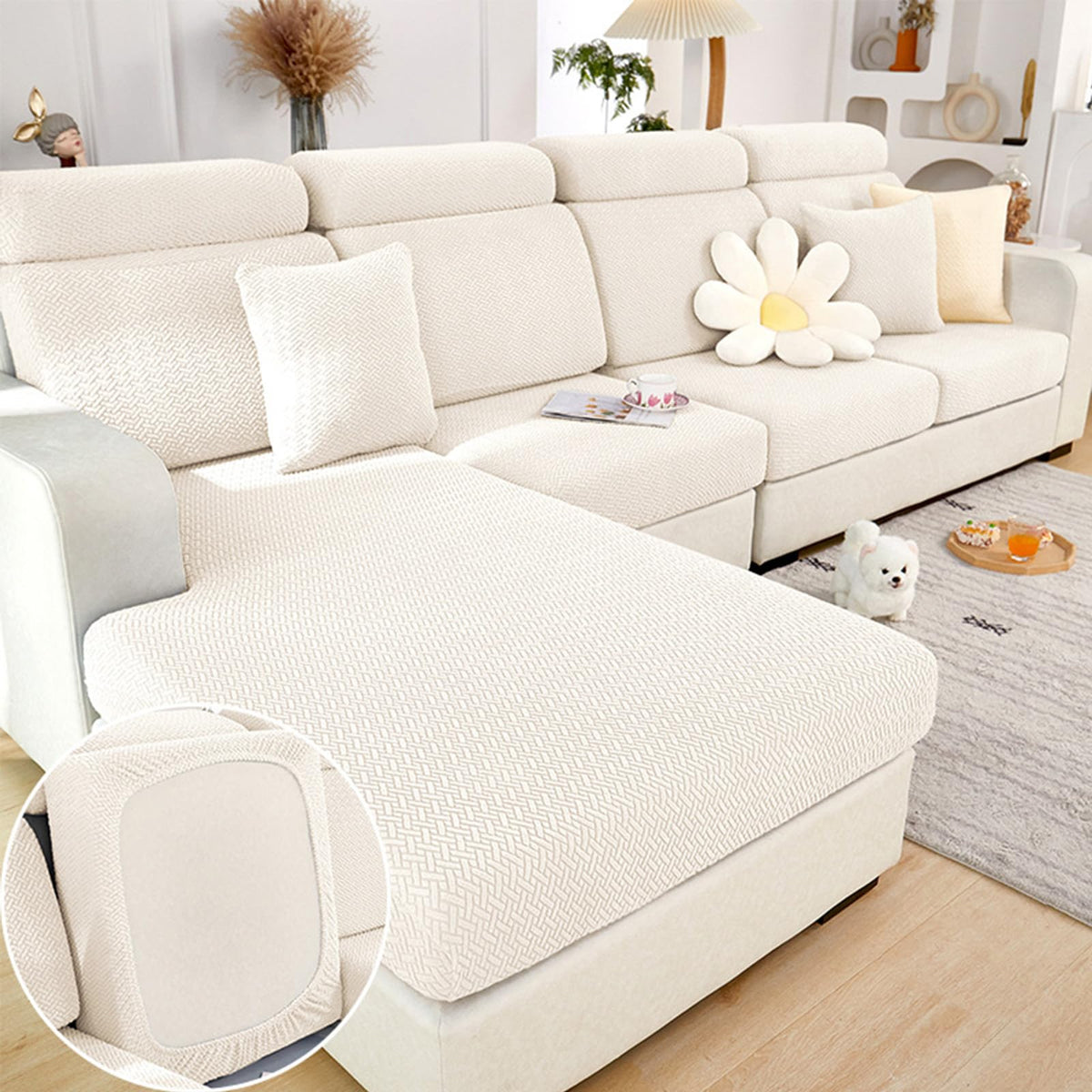 Yoovat fabric blends for comfort and easy care with a decorative touch.