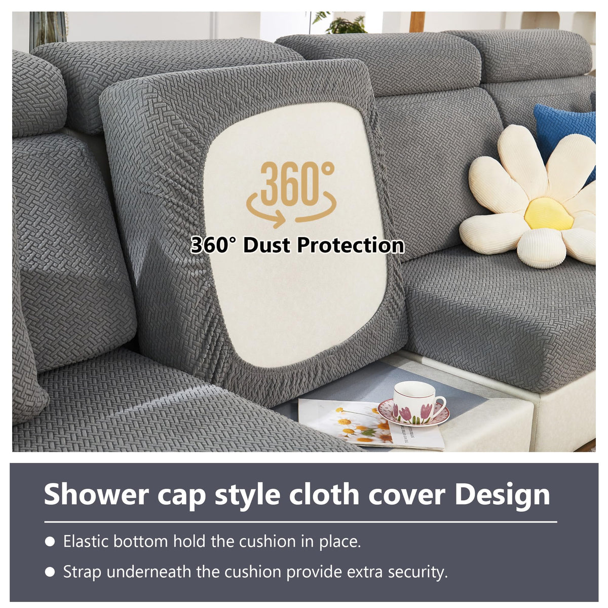 Yoovat cushion cover is machine washable for easy cleaning and maintenance.