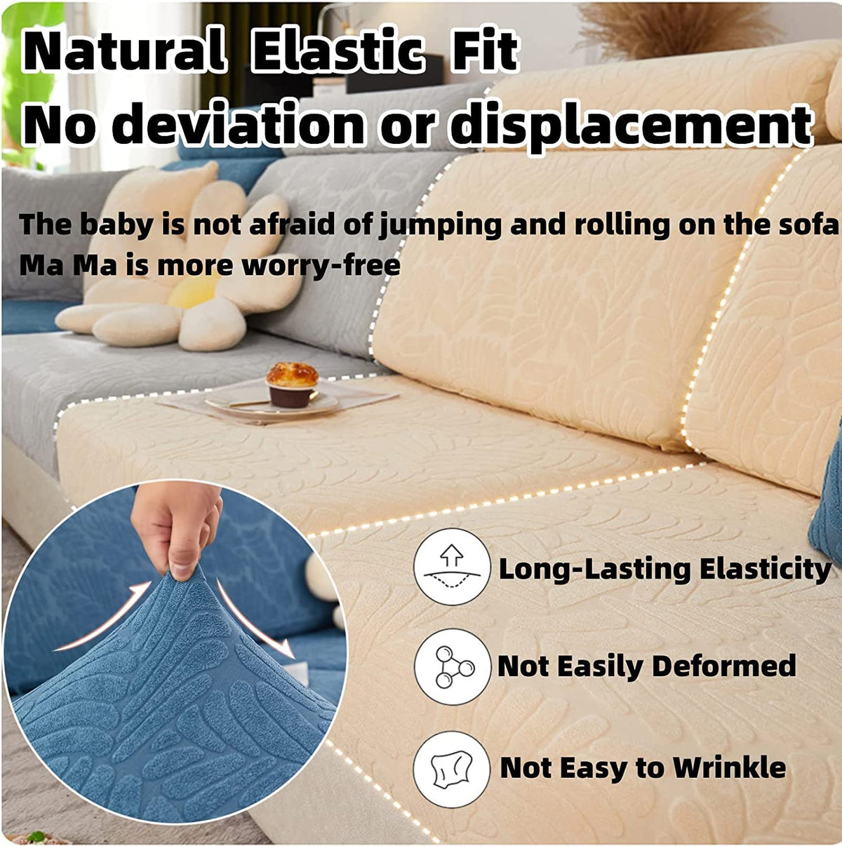 Versatile universal fit works for most sectional or single-seat cushions.