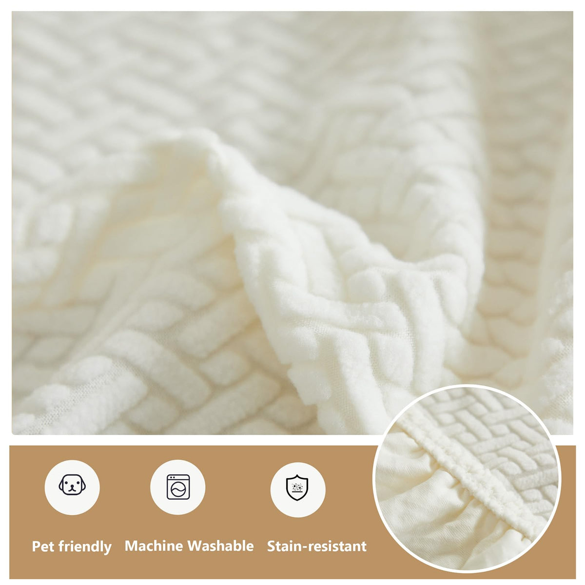 Durable, fade-resistant material maintains color with regular washing.