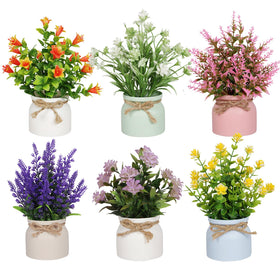 Yoratee artificial pot flowers for desktop decoration with maintenance-free appeal.