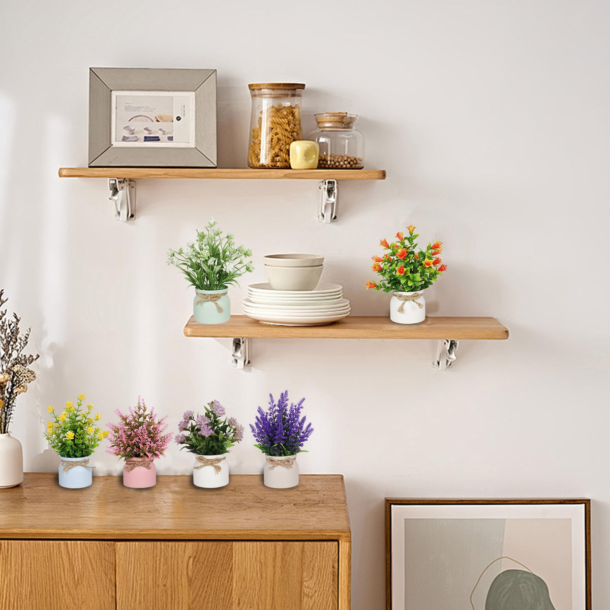 Yoratee mini potted flowers make a thoughtful, maintenance-free gift.
