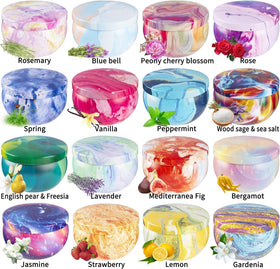 YOROXRG gardenia scented candle in a tin jar to enhance home decor with floral notes.