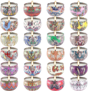 YOROXRG 24-pack scented candles box, ready for gifting and home fragrance enhancement.