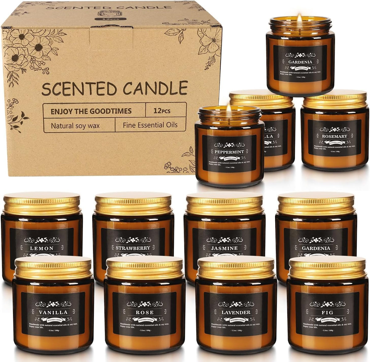 YOROXRG home spa bath candle set adds cozy ambiance to your routines