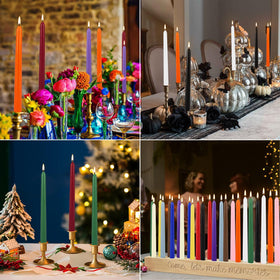 YOROXRG long burn time taper candles for extended evenings