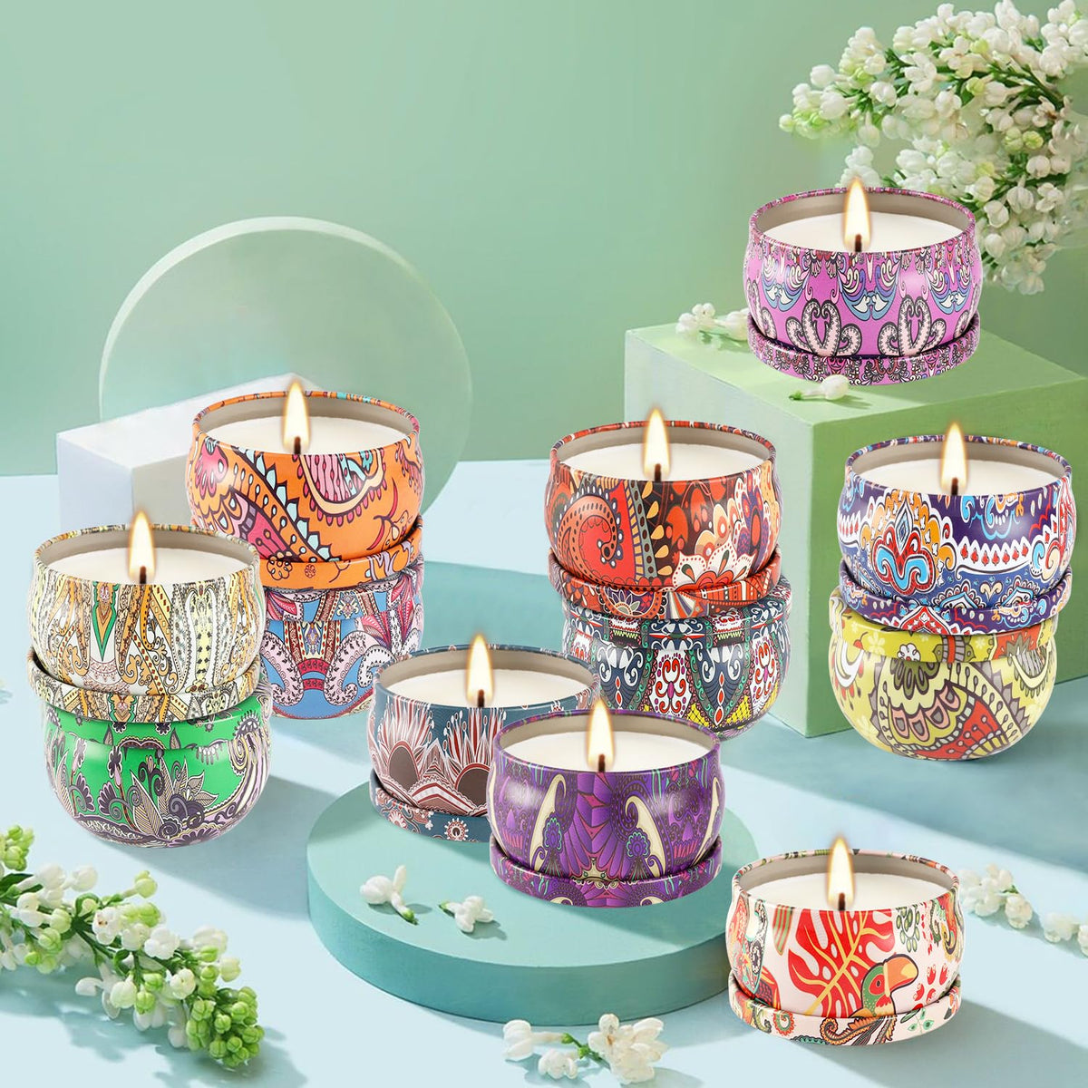 YOROXRG long-lasting candles with 15-20 hour burn time per candle