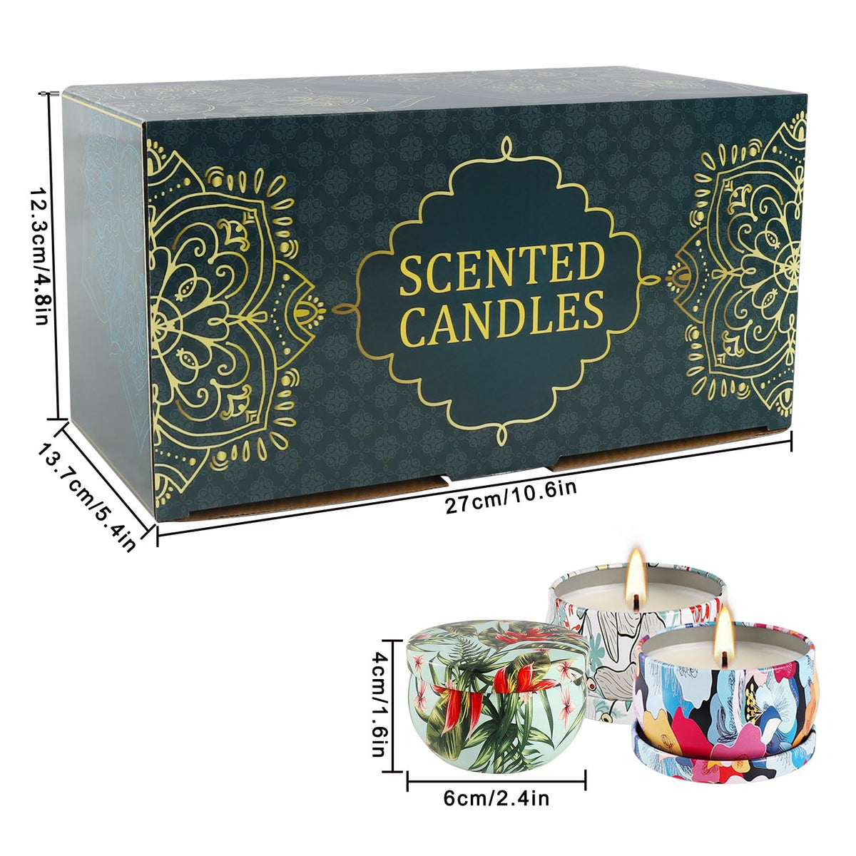 YOROXRG long-lasting candles provide extended fragrance for evenings.