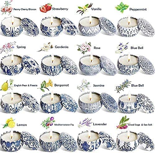 YOROXRG Natural soy wax candle with natural fiber wick for clean burn