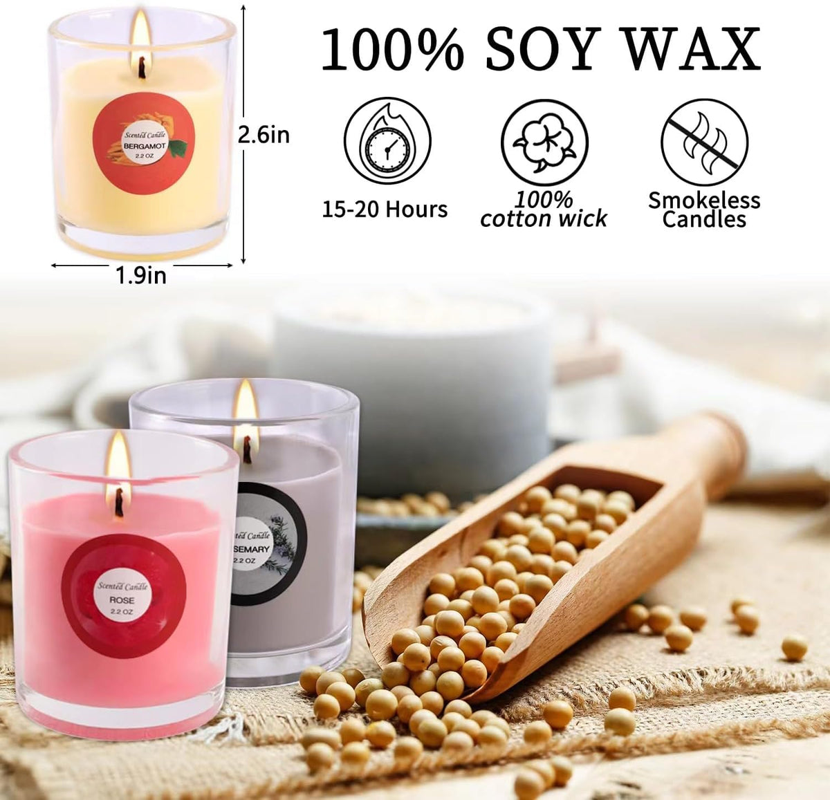YOROXRG lavender candle promotes calm ambiance and restful moments