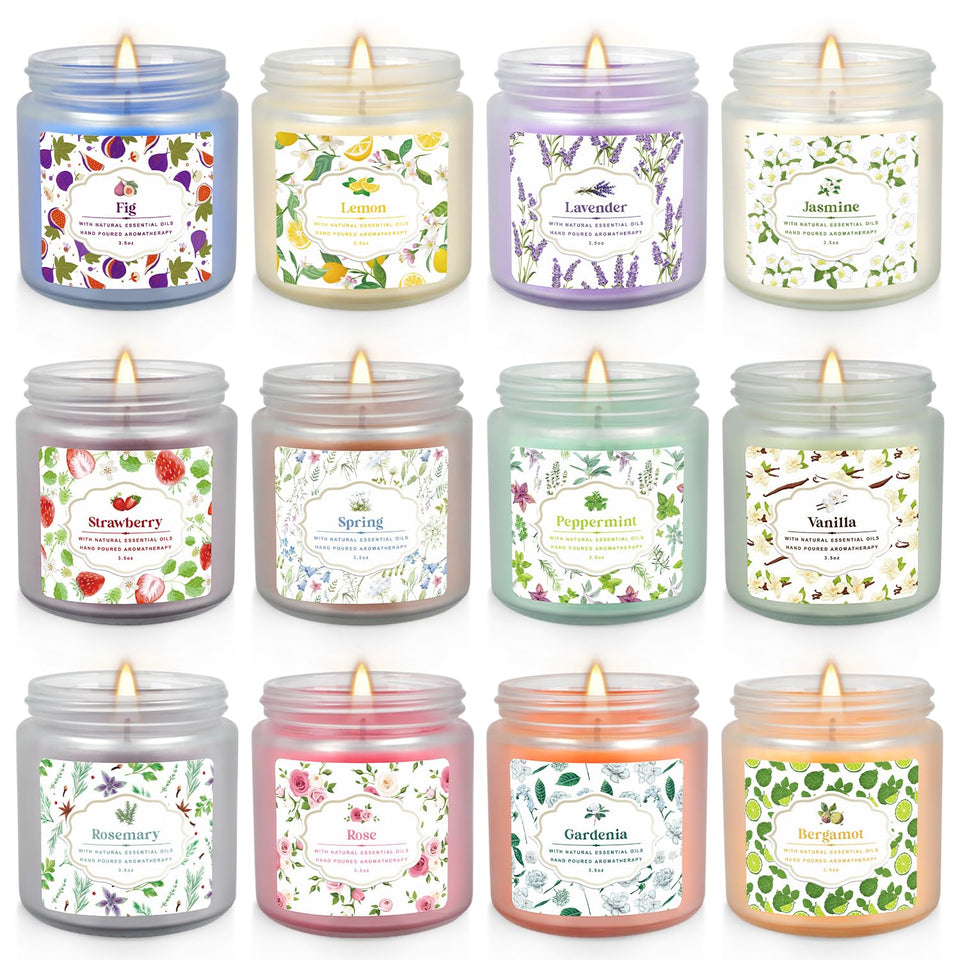 YOROXRG mint scented candle in a jar for a refreshing evenings atmosphere