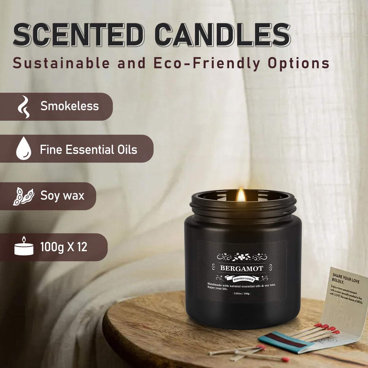 YOROXRG gardenia fragrance candle softens the atmosphere