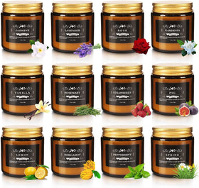 YOROXRG soy wax candles with natural oils offer clean burn and subtle fragrance