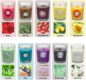 Close-up view of soy wax candle with lead-free wick by YOROXRG