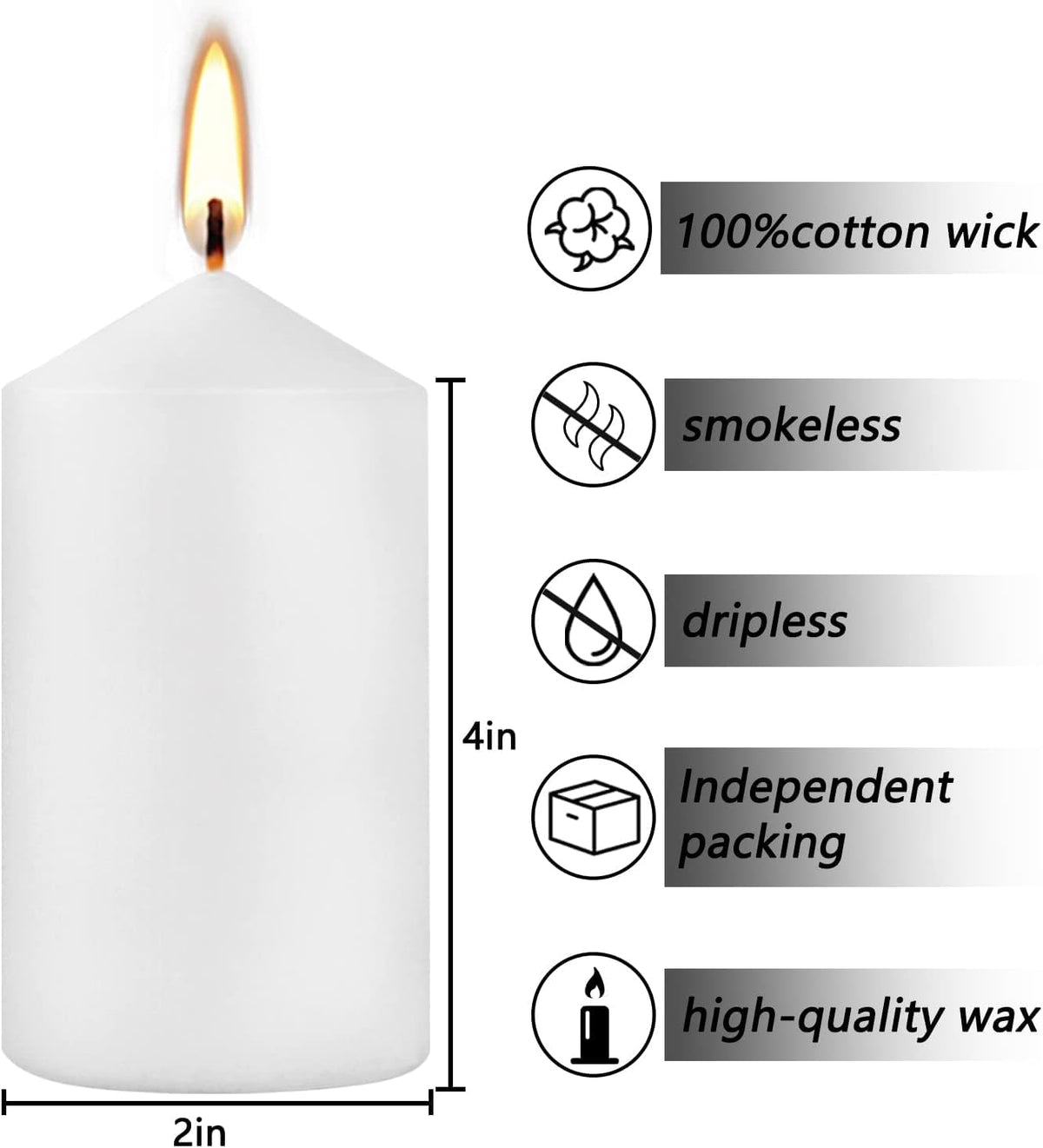 YOROXRG wedding decor candles add mood with unscented glow.