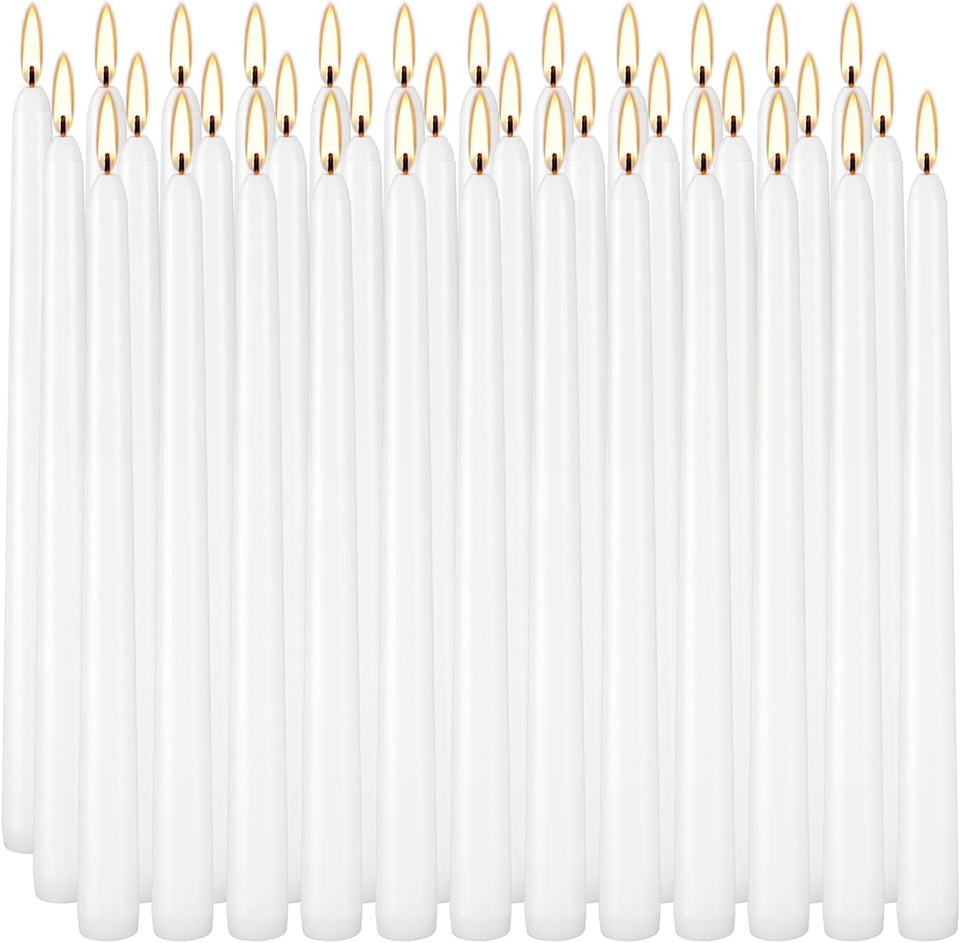 YOROXRG white taper candles in gift-ready packaging for events