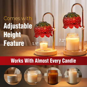 Yoss Strawberry Candle Warmer Lamp fits all jar sizes including 3 wick