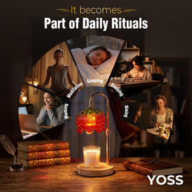 Yoss Strawberry Candle Warmer Lamp cozy glow in dim room