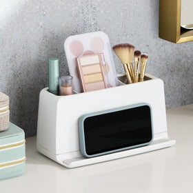 YouCopia The Ledge keeps bathroom counter neat and accessible.