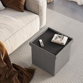 YOUDENOVA fold-flat storage ottoman saves space when not in use.
