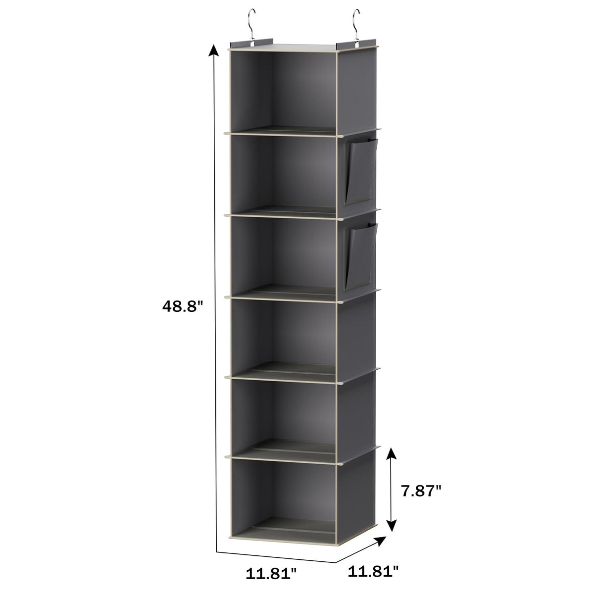 YOUDENOVA hanging organizer fits over standard closet rods.