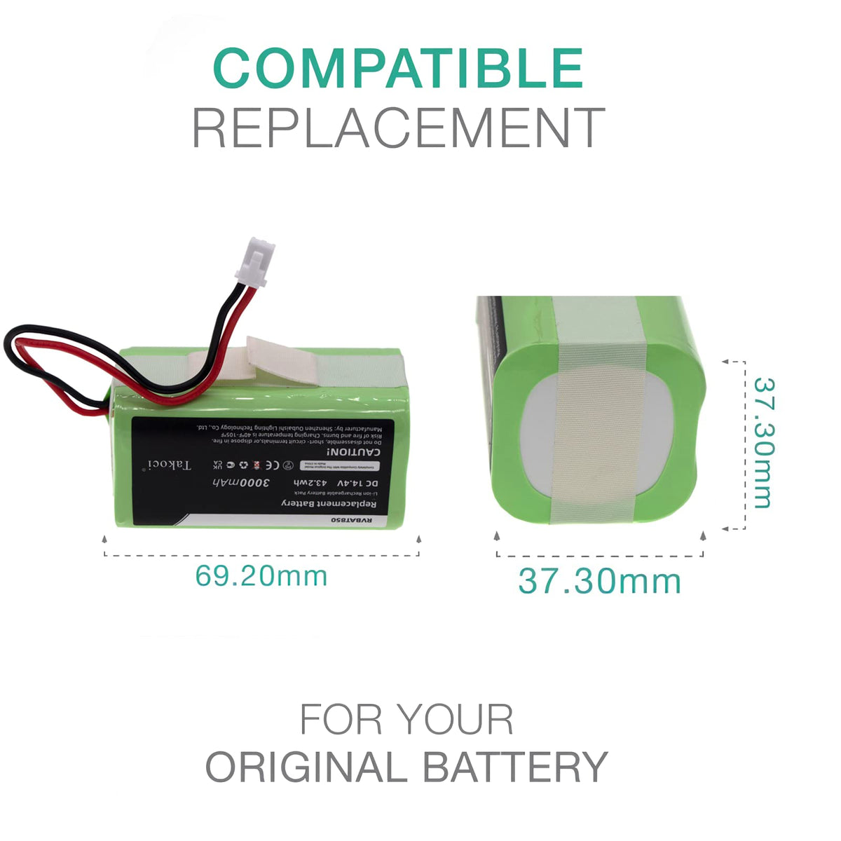 Youejoeq Shark RVBAT850 connector-type2-prong quick installation ready plug
