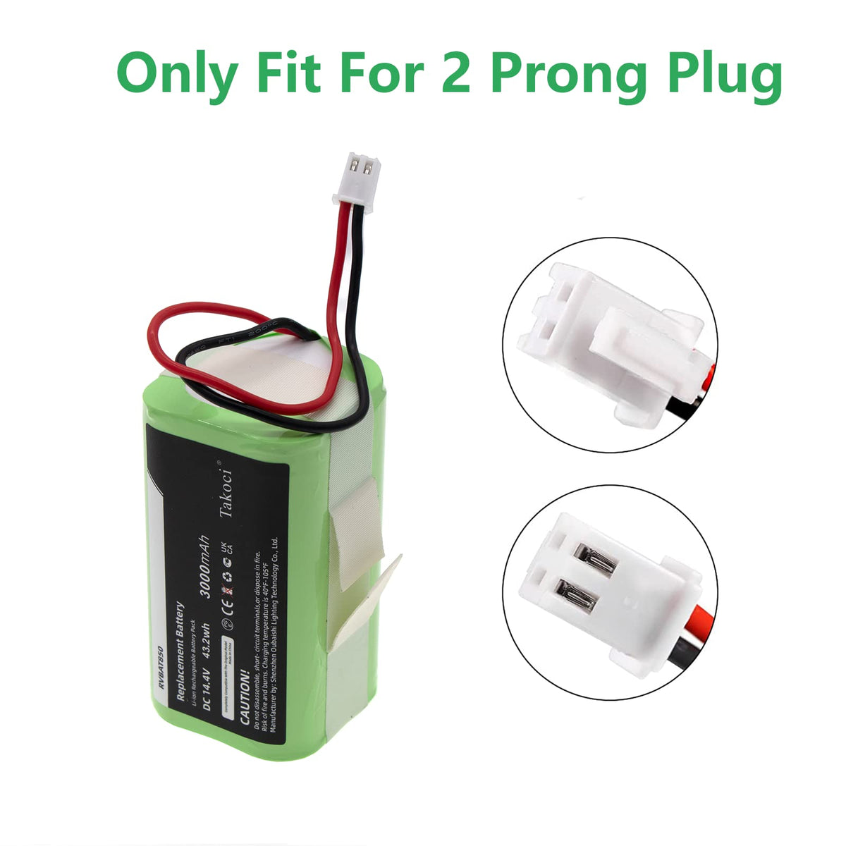 Youejoeq Shark RVBAT850 label and volt view highlights 14.4V capacity