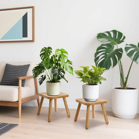Youeon stool stored under a sink to save space in tight areas.