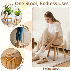 Youeon stool used as footstool beside a sofa for comfort.