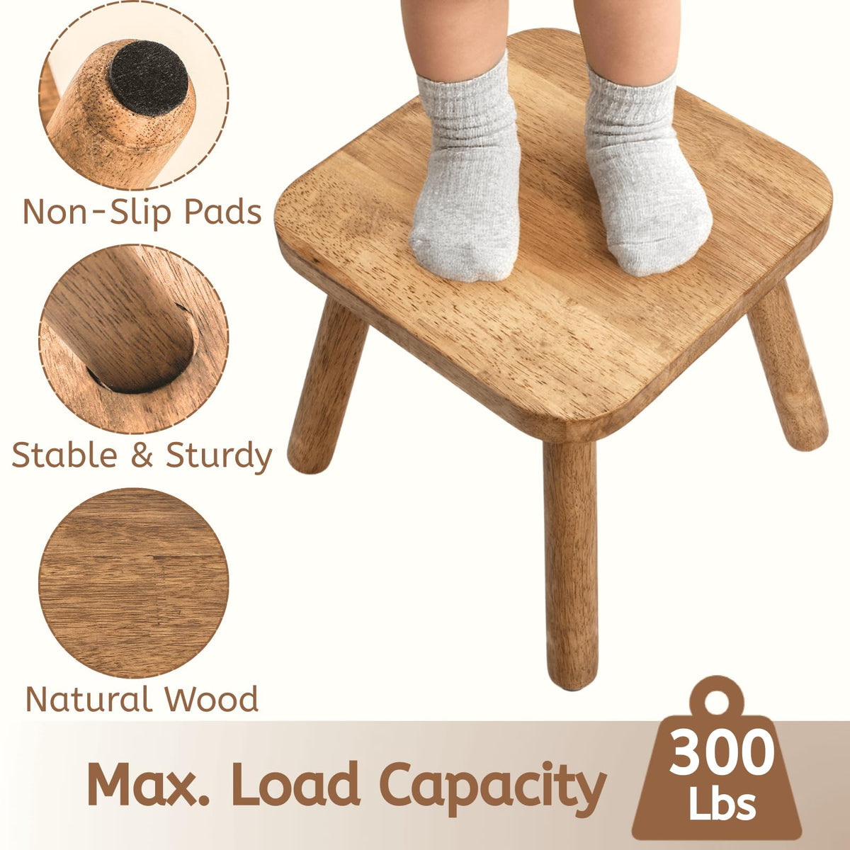 Youeon walnut finish close-up showing smooth grain and durability.