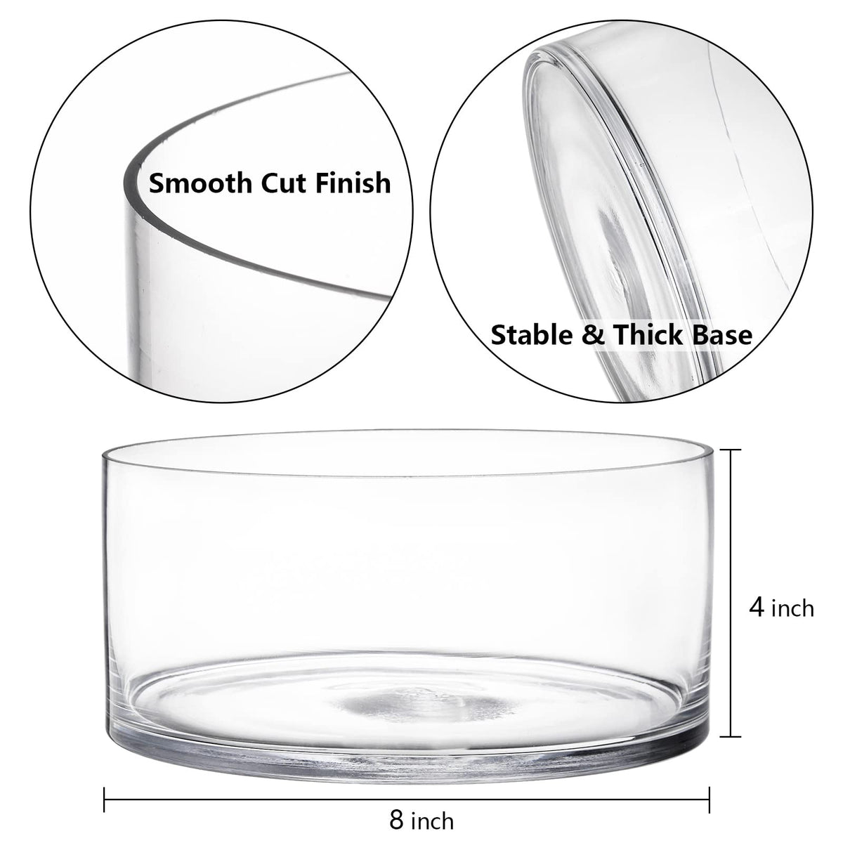 Youeon clear terrarium bowl showing contents clearly for vibrant arrangements.
