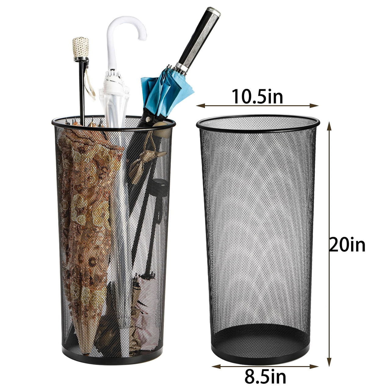Youeon umbrella holder with metal mesh design, promoting airflow and quick drying.