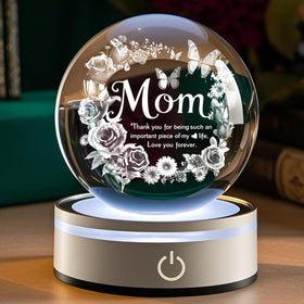 YouerCrystal Mom 3D crystal ball keepsake for cherished moments.