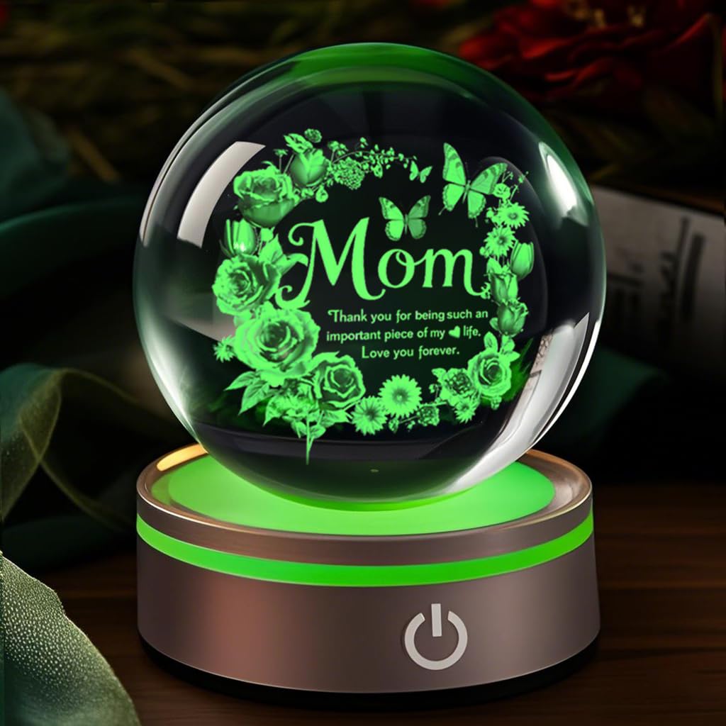 YouerCrystal centerpiece display brightens any room with soft illumination.