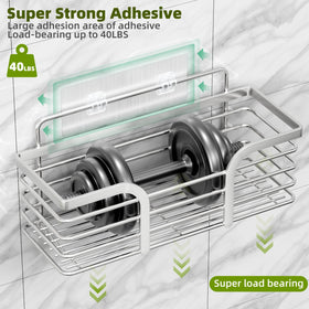 Yougai Shower Caddy no-drill installation on smooth walls.