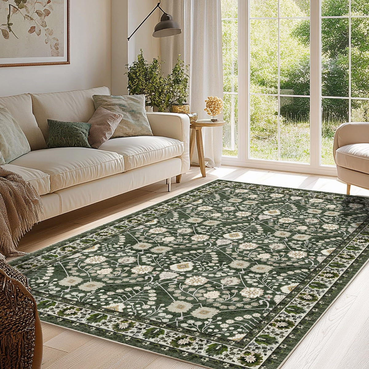 Youime boho floral pattern adds vintage-inspired charm to any room.