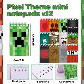 Youkali Pixel Theme sword foil balloons add festive accents to the party.