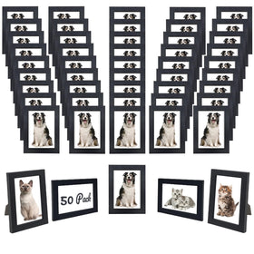 YOUKE OLA 5x7 black wood frame on a tabletop displays cherished photos.