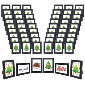 YOUKE OLA 60-piece black 4x6 frame set for wall or tabletop display